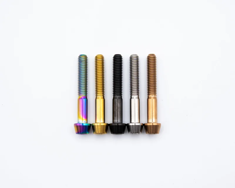 M6x40mm - Tapered Head - Titanium Rainbow Oil Slick