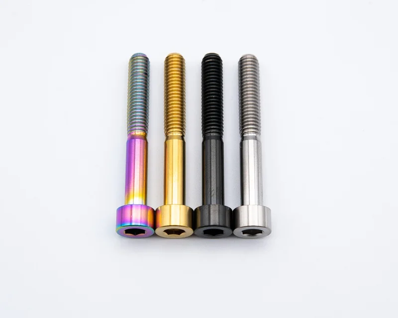 M6x45mm - Capped Head - Titanium Rainbow Oil Slick