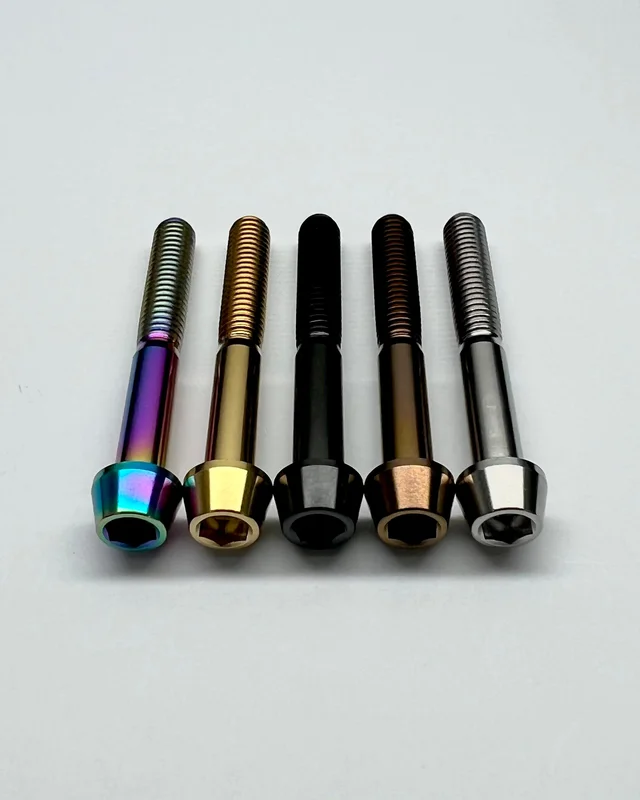 M6x45mm - Tapered Head - Titanium Rainbow Oil Slick