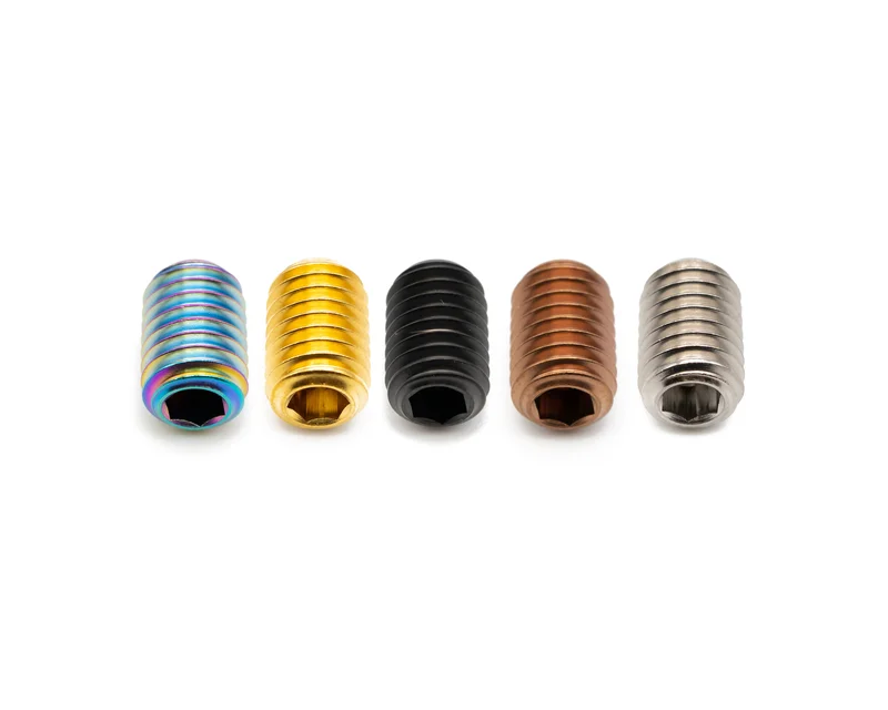 M8x12mm - Grub/Set Screw - Titanium Rainbow Oil Slick