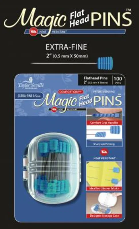 MAGIC PINS: Flat Head Quilting-Extra Fine 2" (100pc)