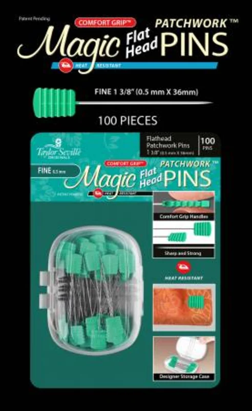 MAGIC PINS: Flathead Patchwork-Extra-Long Fine (100pc)