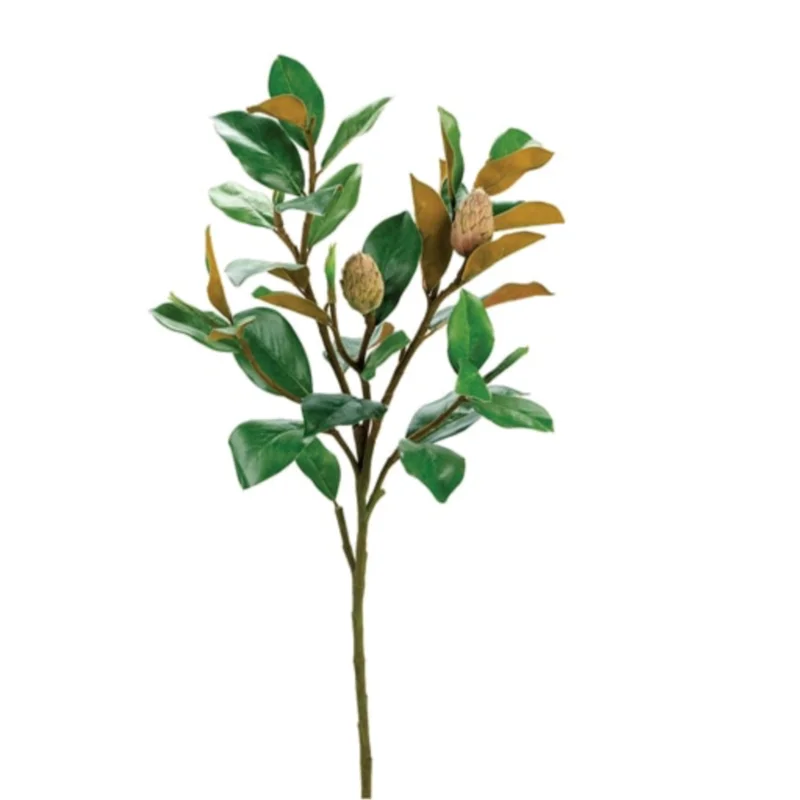 Magnolia Bud Spray x5, Green - 37"