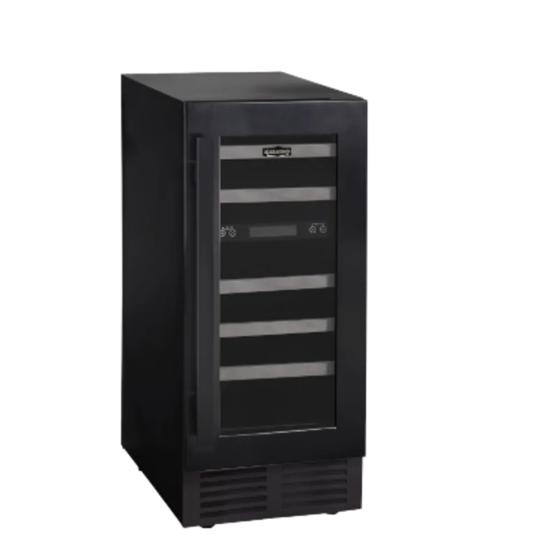 Marathon 15" Black Steel Dual Zone Wine Cooler - MWC28-DBLS Black Stainless