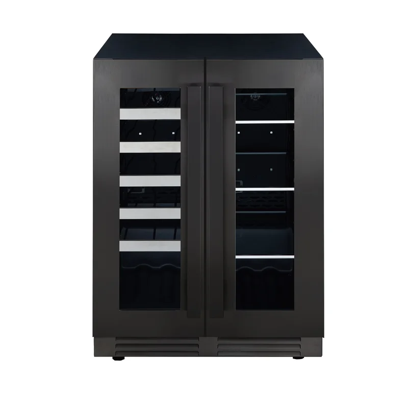 Marathon - 23.4 Inch 19 Bottles Beverage Centre Refrigerator in Black Stainless - MBWC56-FDBLS Black Stainless
