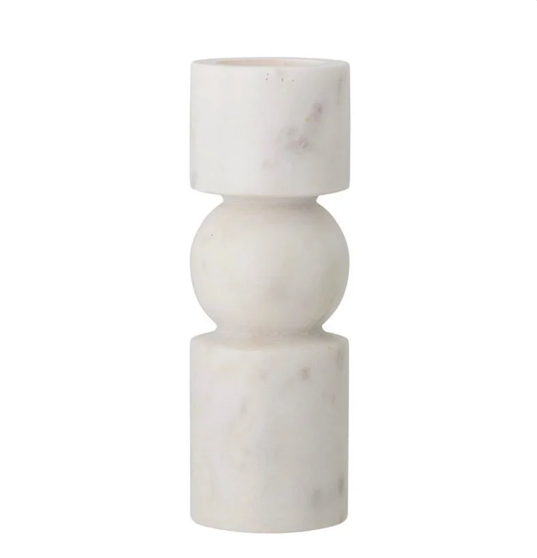 Marble Tealight Holder, White
