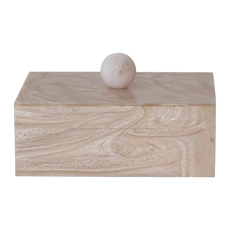 Marbled Resin MDF Box - Pearlized Finish