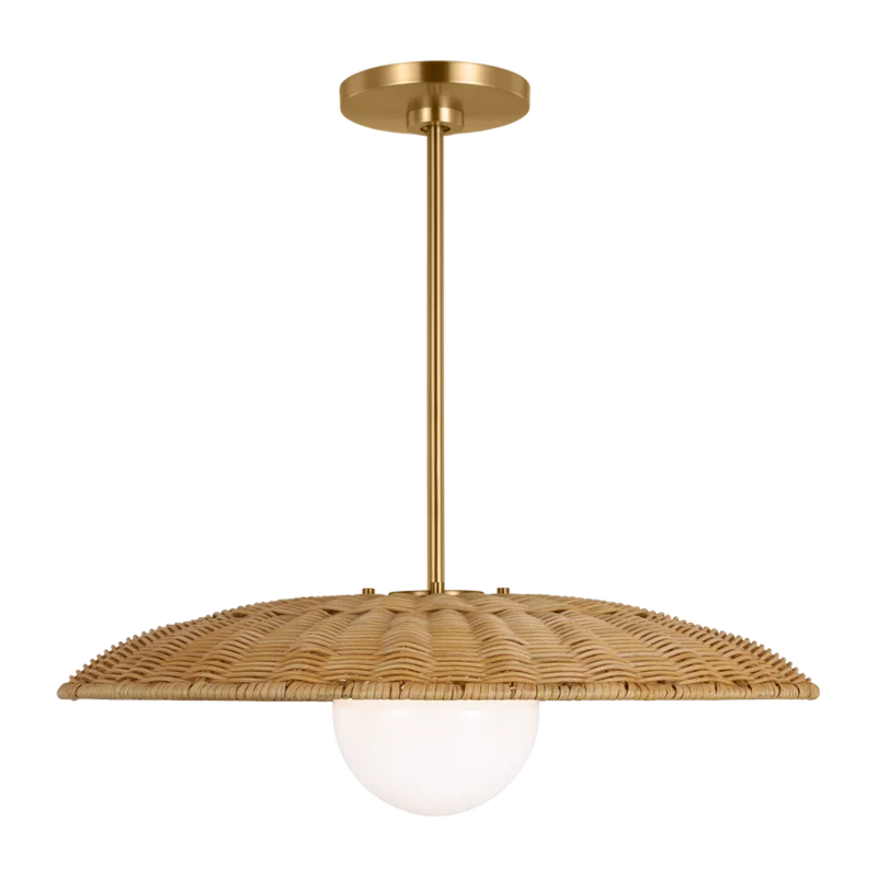 Mari Large Pendant, Burnished Brass
