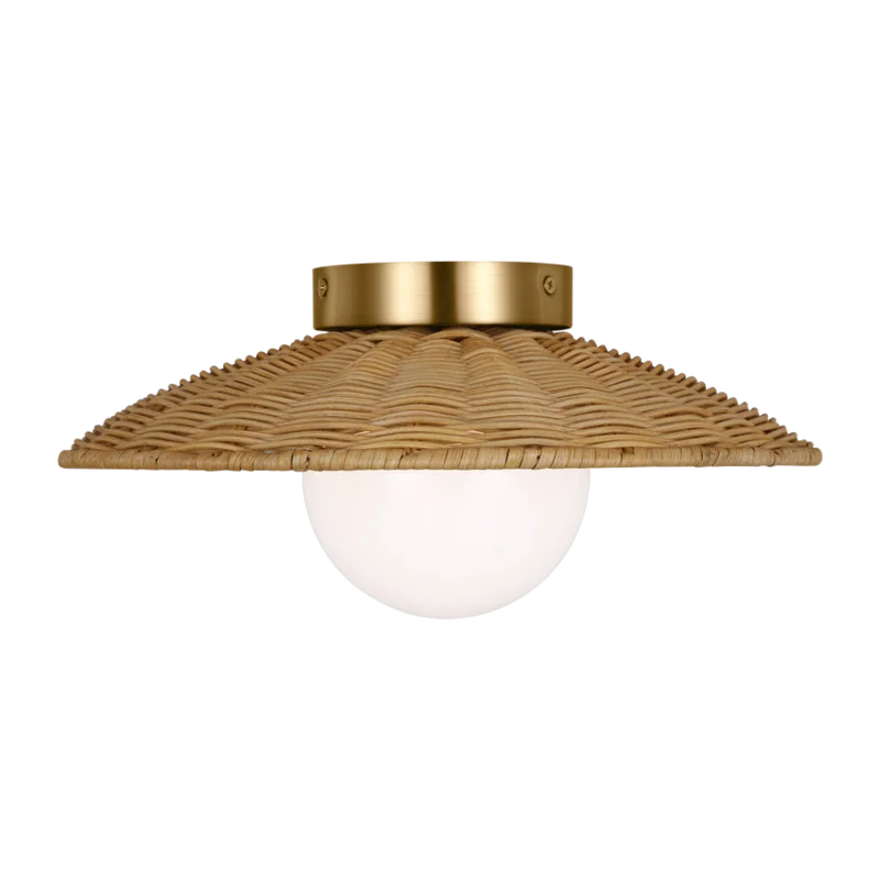 Mari Medium Flush Mount, Burnished Brass