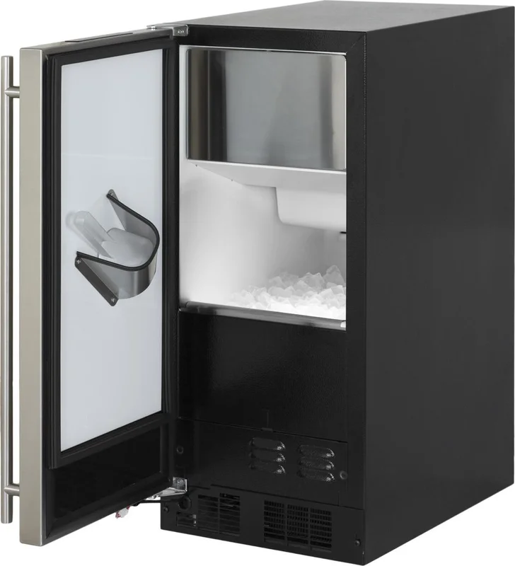 Marvel - 14.875 Inch Ice Maker in Black - ML15CRS1LB Black