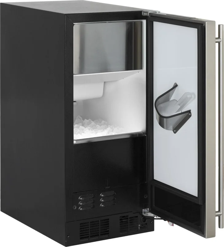 Marvel - 14.875 Inch Ice Maker in Black - ML15CRS1RB Black