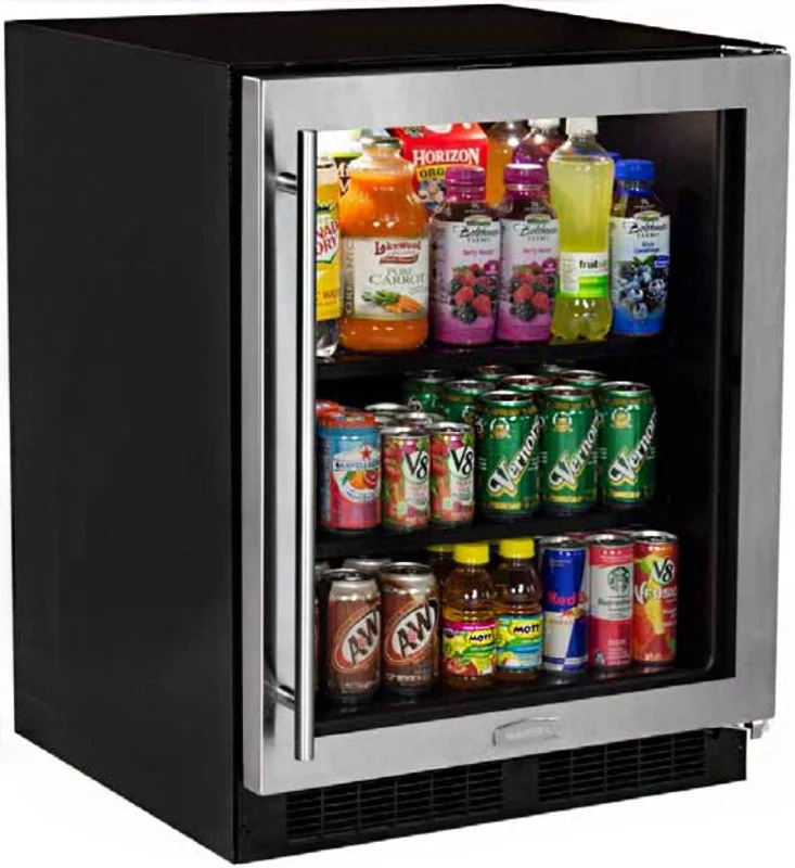 Marvel - 23.875 Inch 4.9 cu. ft Built In / Integrated Beverage Centre Refrigerator in Stainless - MA24BCG1RS Stainless