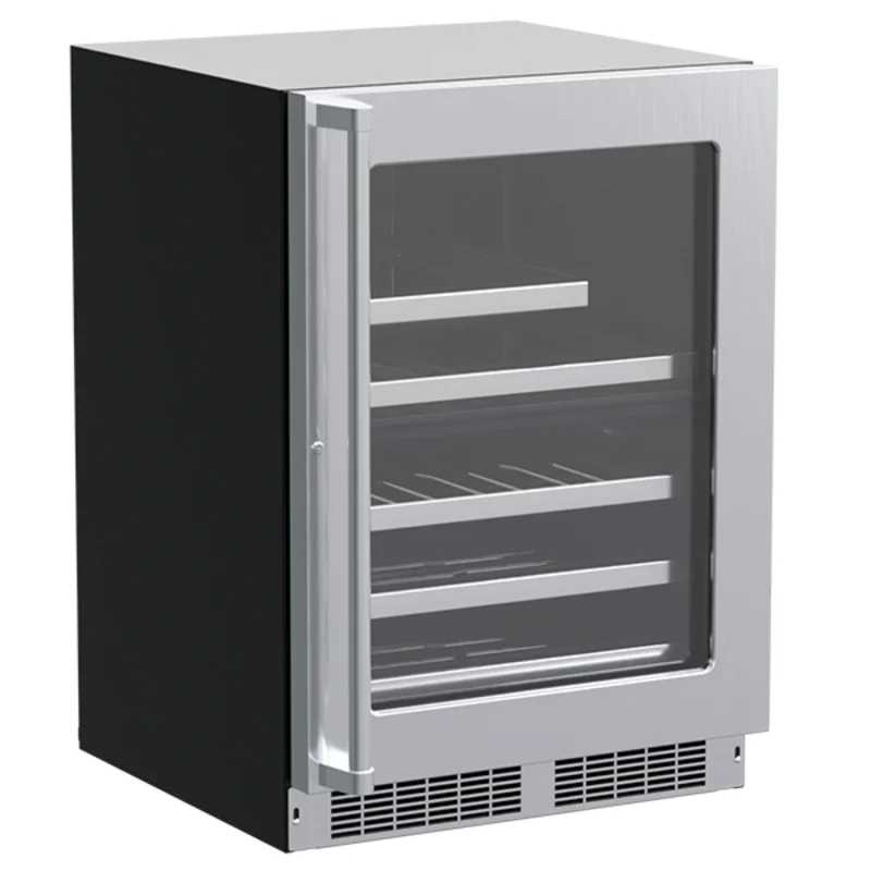 Marvel - 23.875 Inch 5.1 cu. ft Built In / Integrated Wine and Beverage Cooler Refrigerator in Stainless - MPBD424-SG31A Stainless