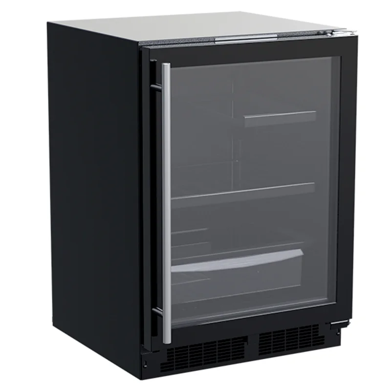 Marvel - 23.875 Inch 5.3 cu. ft Built In / Integrated Refrigerator in Black - MLRE224-BG01A Black