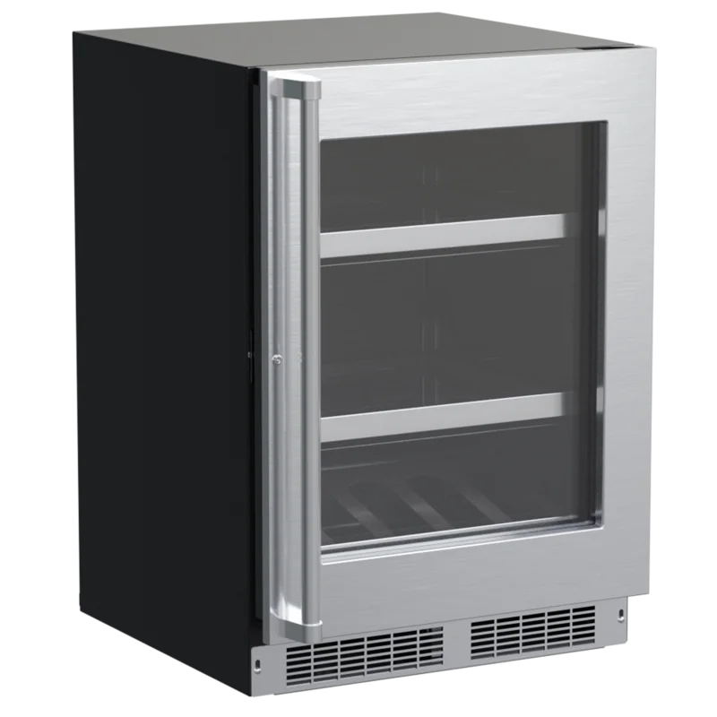 Marvel - 23.875 Inch 5.5 cu. ft Built In / Integrated Beverage Centre Refrigerator in Stainless - MPBV424-SG31A Stainless