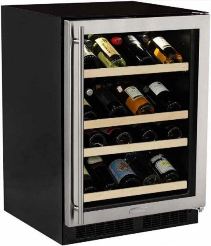 Marvel - 23.875 Inch 5.5 cu. ft Wine Fridge Refrigerator in Stainless - ML24WSG1RS Stainless