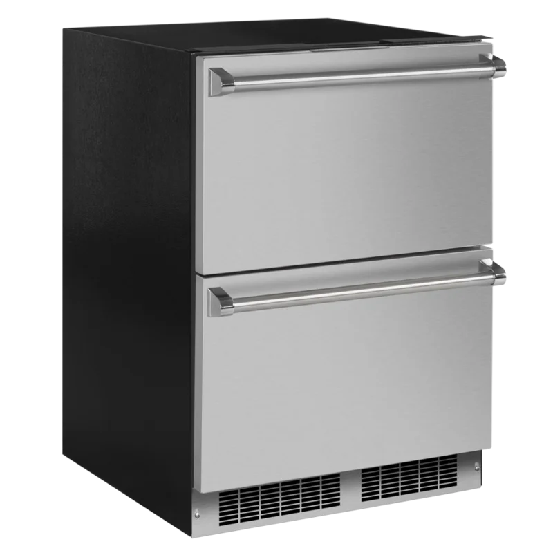 Marvel - 23.875 Inch 5 cu. ft Built In / Integrated Fridge Drawer Refrigerator in Stainless - MPDR424-SS71A Stainless