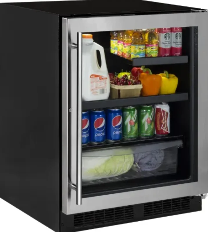 Marvel - 24 Inch 4.9 cu. ft Under Counter Fridge Refrigerator in Stainless - MABV224-SG31A Stainless