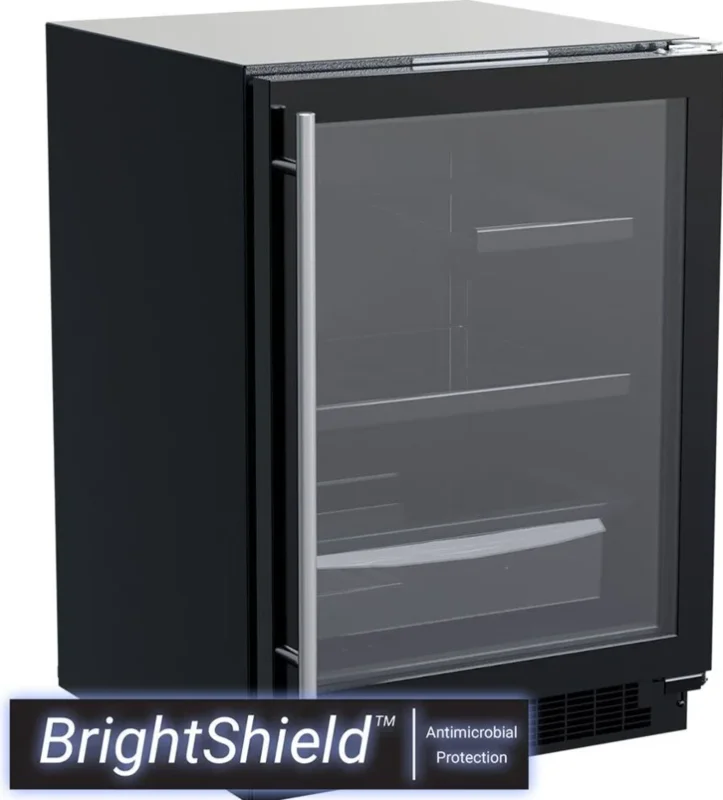 Marvel - 24 Inch 5.3 cu. ft Under Counter Fridge Refrigerator in Black - MLRE224-BG81A Black