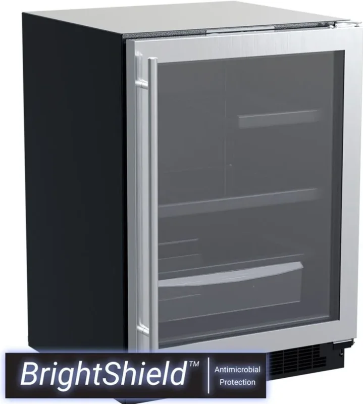 Marvel - 24 Inch 5.3 cu. ft Under Counter Fridge Refrigerator in Stainless - MLRE224-SG81A Stainless