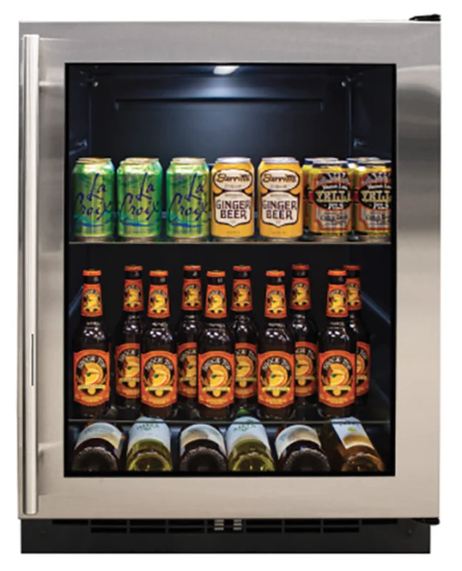 Marvel - 24 Inch 5.4 cu. ft Wine Fridge Refrigerator in Stainless - MHBV024-SG01A Stainless