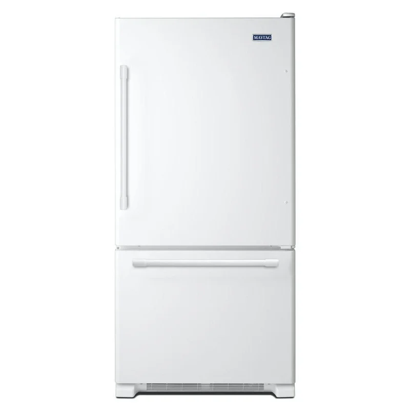 Maytag - 29.3 Inch 19 cu. ft Bottom Mount Refrigerator in White - MBB1957FEW White