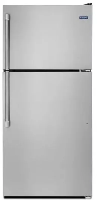 Maytag - 29.75 Inch 18.15 cu. ft Top Mount Refrigerator in Stainless - MRT318FZDM Stainless