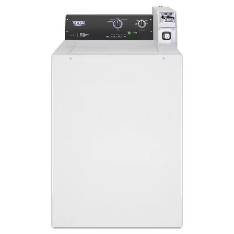 Maytag - 3.27 cu. Ft Commercial Top Load Washer With Coin Slide in White - MAT23CSAWW White