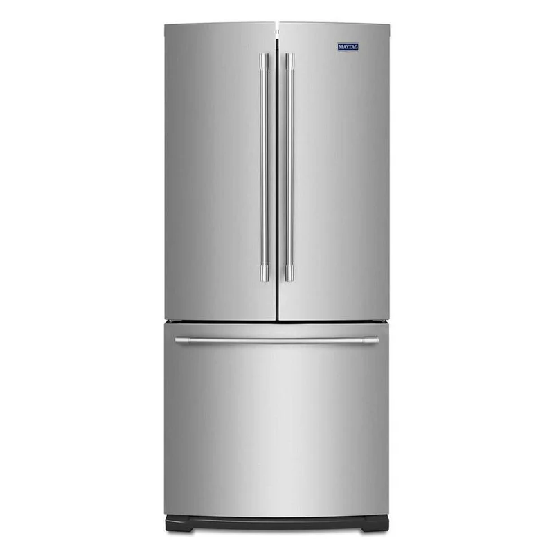 Maytag - 30.1 Inch 19.7 cu. ft French Door Refrigerator in Stainless - MFB2055FRZ Stainless