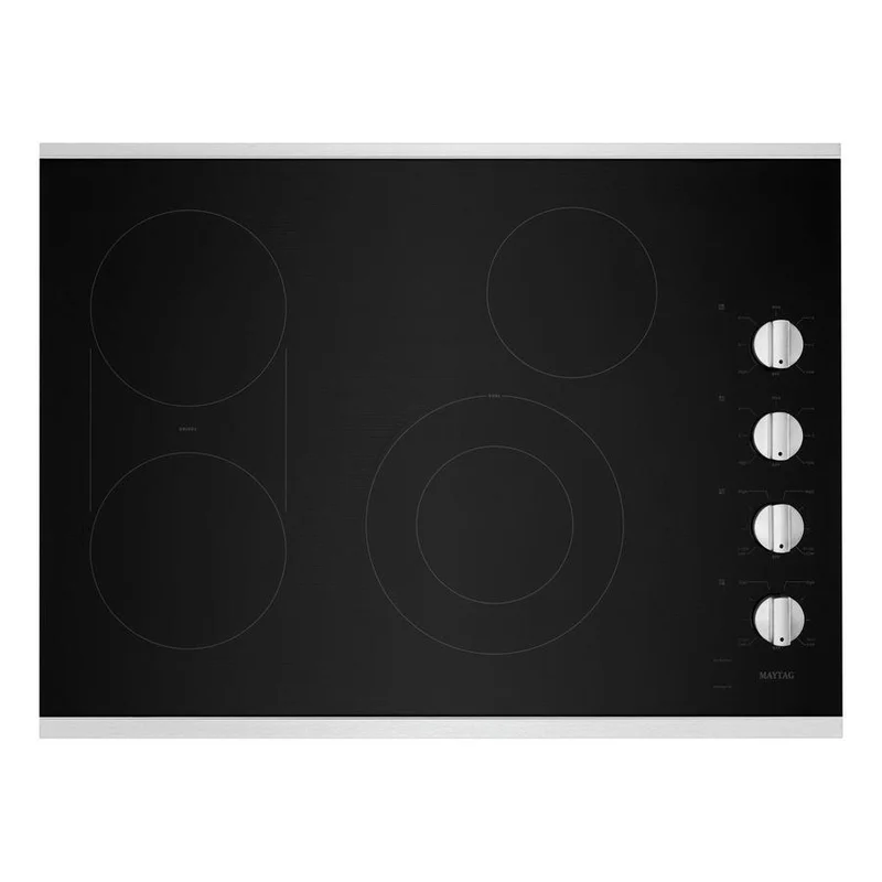 Maytag - 30.8125 inch wide Electric Cooktop in Stainless - MEC8830HS Stainless
