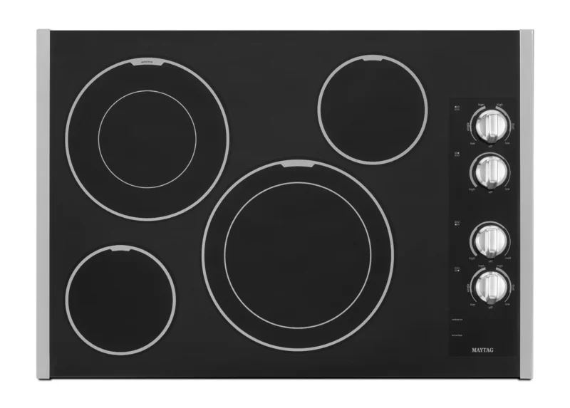 Maytag - 31 Inch Electric Cooktop in Stainless - MEC9530BS Stainless