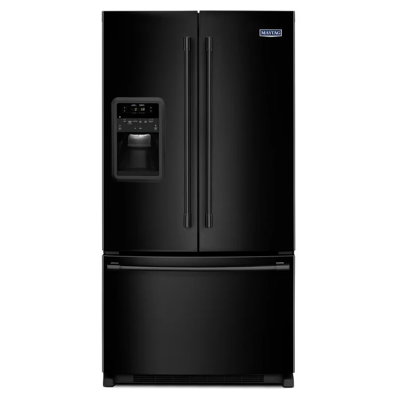 Maytag - 32.625 Inch 22 cu. ft French Door Refrigerator in Black - MFI2269FRB BLACK