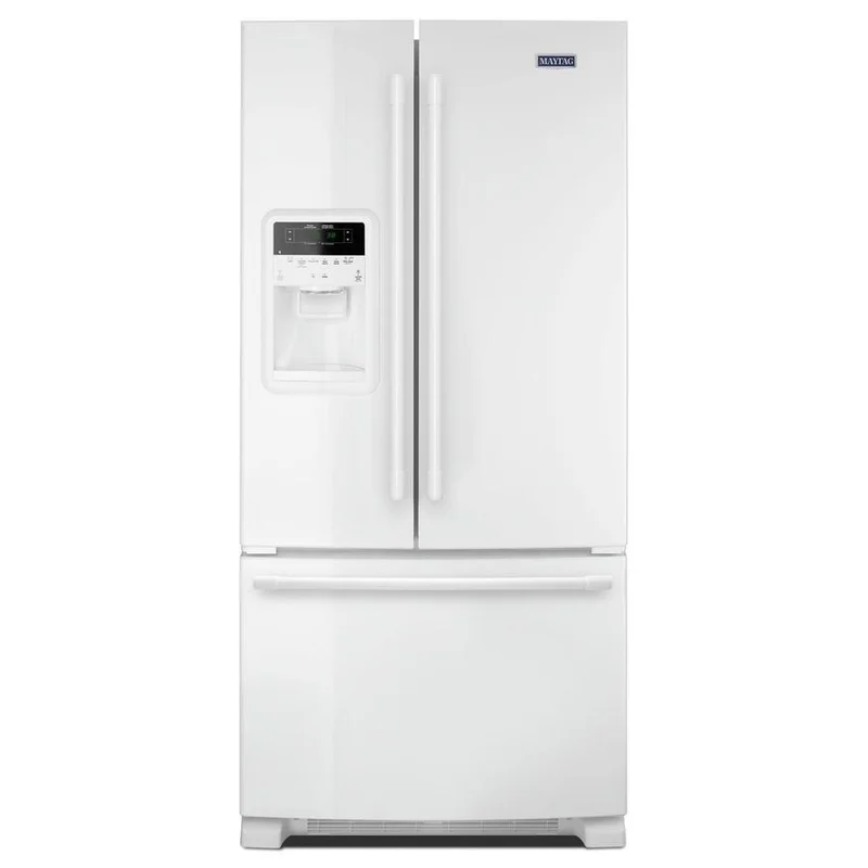 Maytag - 32.625 Inch 22 cu. ft French Door Refrigerator in White - MFI2269FRW White