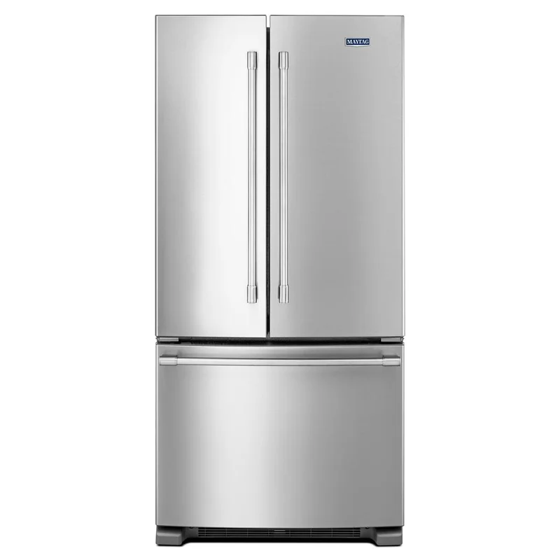 Maytag - 32.63 Inch 22.11 cu. ft French Door Refrigerator in Stainless - MFF2258FEZ Stainless