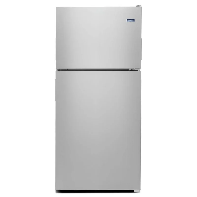 Maytag - 32.75 Inch 20.5 cu. ft Top Mount Refrigerator in Stainless - MRT311FFFZ Stainless