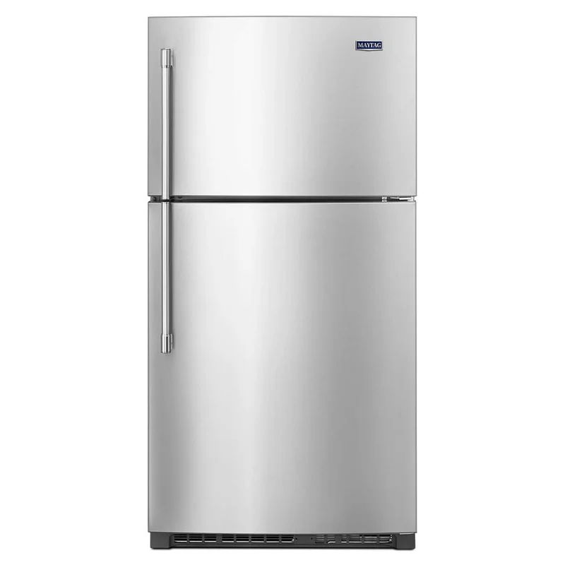Maytag - 32.75 Inch 21.24 cu. ft Top Mount Refrigerator in Stainless - MRT711SMFZ Stainless