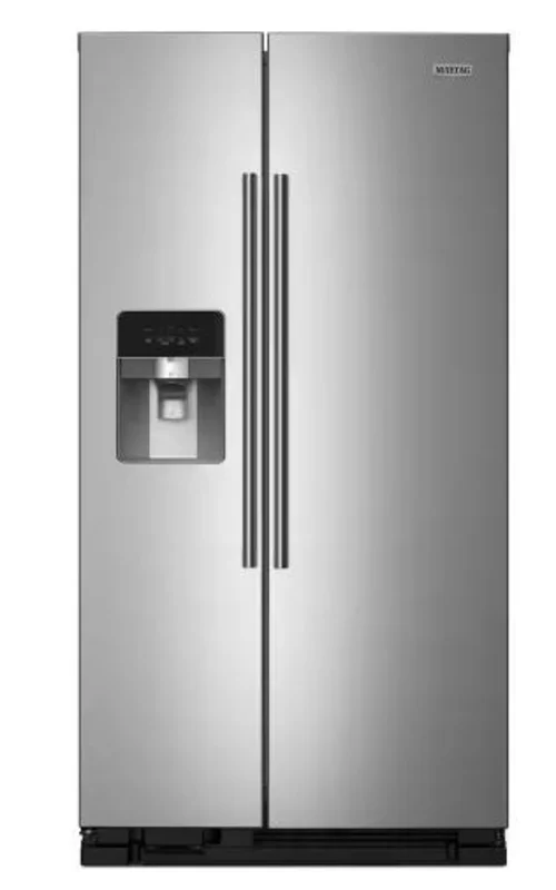 Maytag - 35.5 Inch 24.5 cu. ft Side-by-Side Refrigerator in Stainless - MRSF4036PZ Stainless