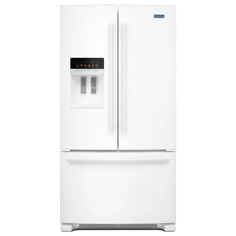 Maytag - 35.625 Inch 24.7 cu. ft French Door Refrigerator in White - MFI2570FEW White