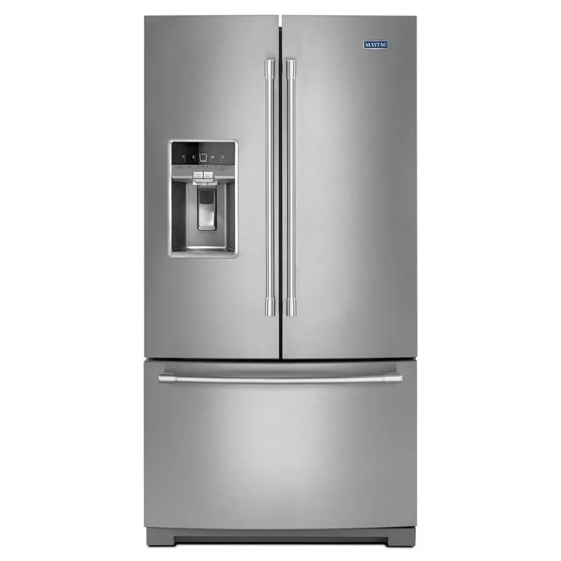 Maytag - 35.69 Inch 27 cu. ft French Door Refrigerator in Stainless - MFT2772HEZ Stainless