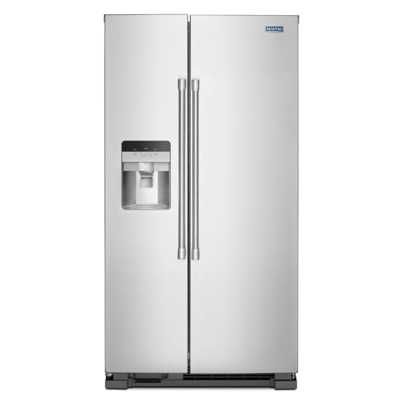 Maytag - 35.875 Inch 24.5 cu. ft Side by Side Refrigerator in Stainless - MSS25C4MGZ Stainless