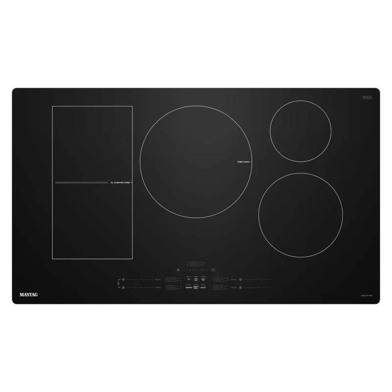 Maytag - 36.3 Inch Induction Cooktop in Black - MCIT8036SB Black