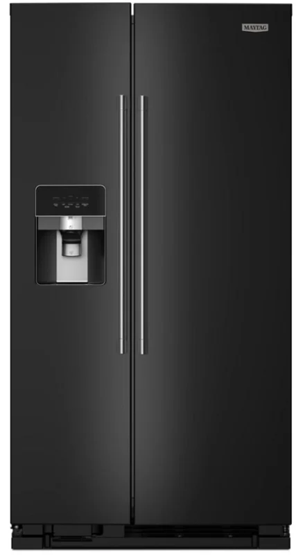 Maytag - 36 Inch 25 cu. ft Side by Side Refrigerator in Black - MRSF4036PB Black