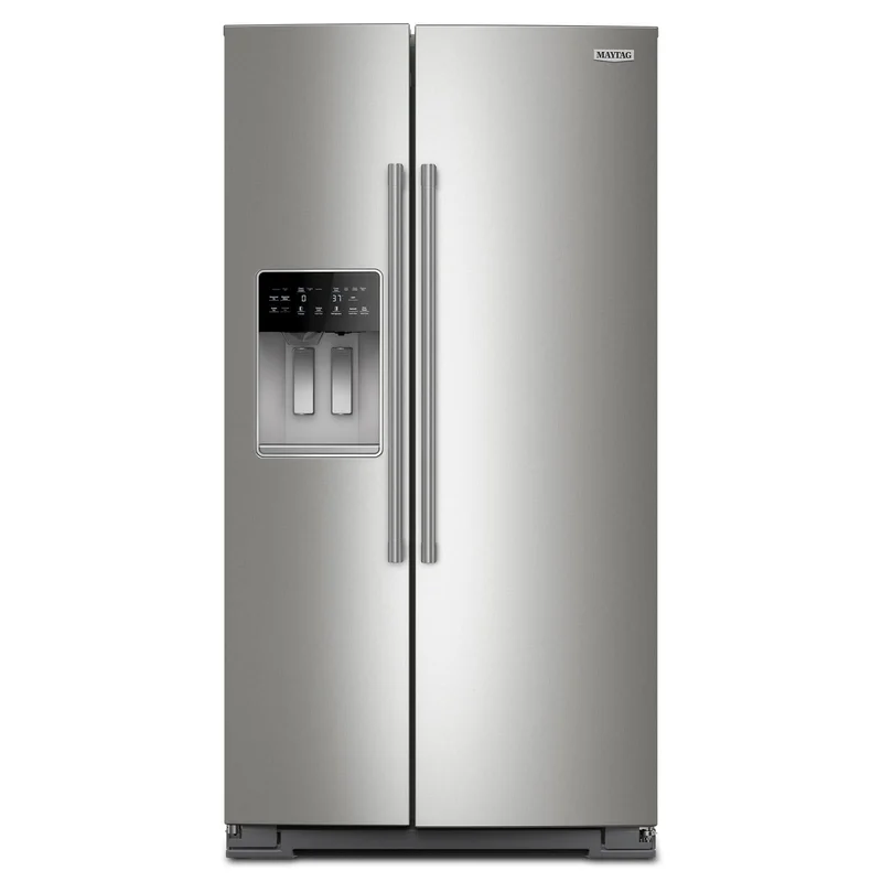 Maytag - 36 Inch 28.3 cu. ft Side by Side Refrigerator in Stainless - MRSF6636RZ Stainless