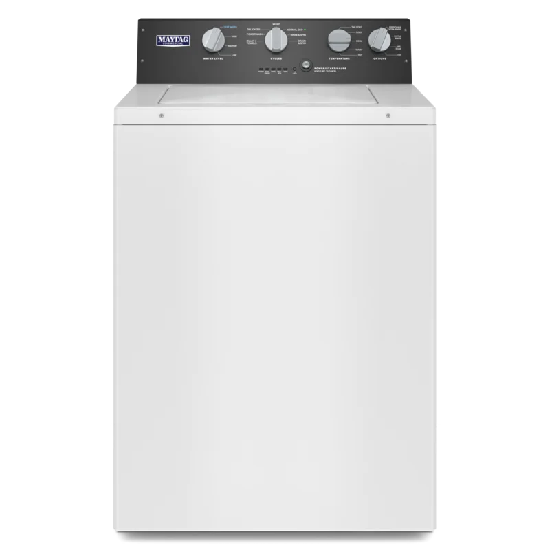 Maytag - 4 cu. Ft Commercial Top Load Washer in White - MVWP586GW White