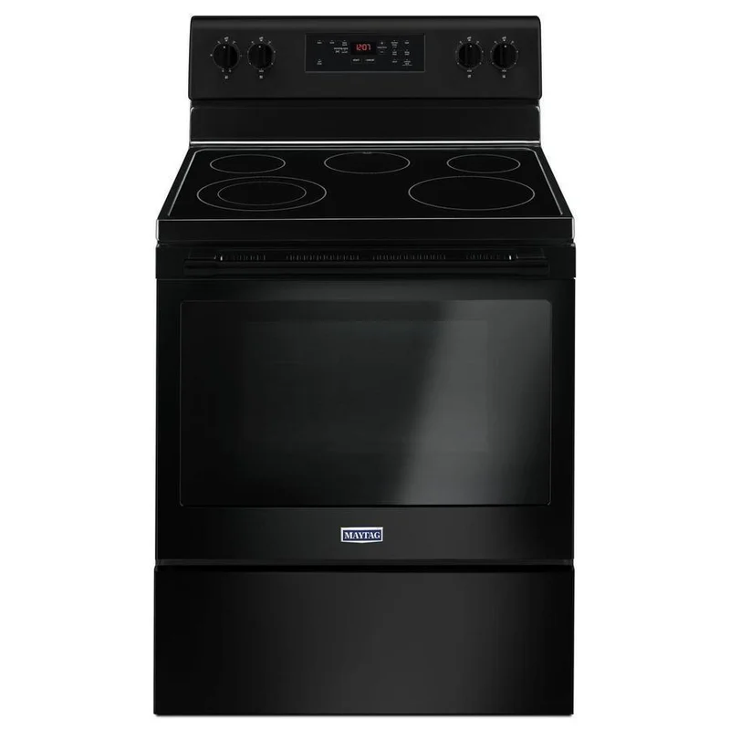Maytag - 5.3 cu. ft Electric Range in Black - YMER6600FB Black