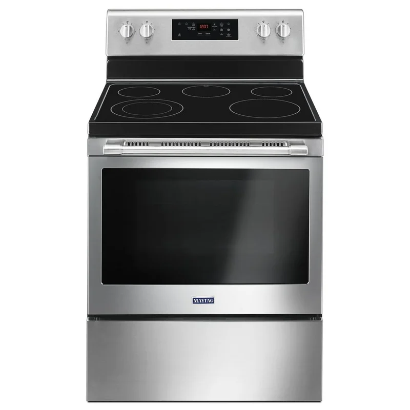 Maytag - 5.3 cu. ft Electric Range in Stainless - YMER6600FZ Stainless