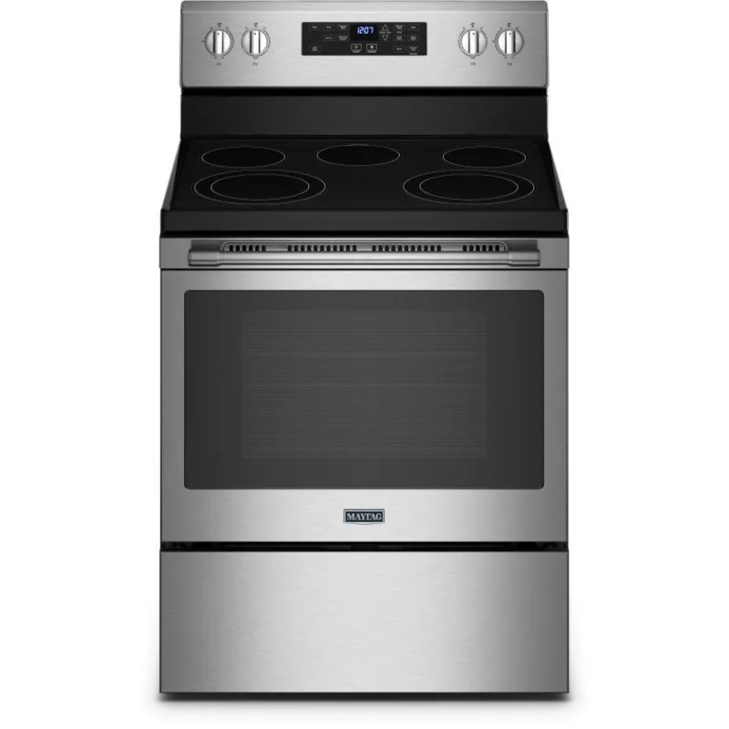 Maytag - 5.3 cu. ft Electric Range in Stainless - YMER7700LZ Stainless