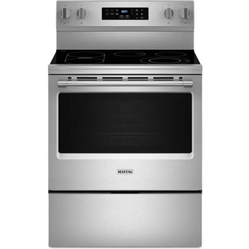 Maytag - 5.3 cu. ft Electric Range in Stainless - YMFES6030RZ Stainless