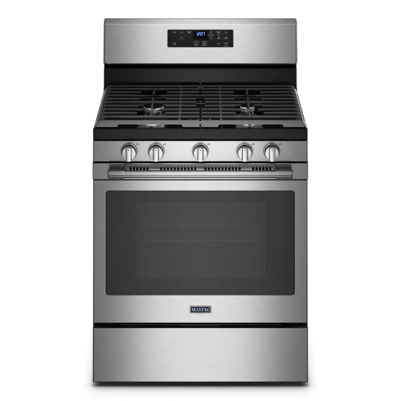 Maytag - 5 cu. ft Gas Range in Stainless - MGR7700LZ Stainless