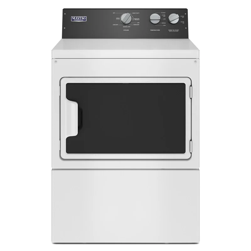 Maytag - 7.4 cu. Ft Commercial Gas Dryer in White - MGDP586KW White